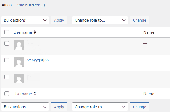 Backdoor admin accounts allowing persistent WordPress access